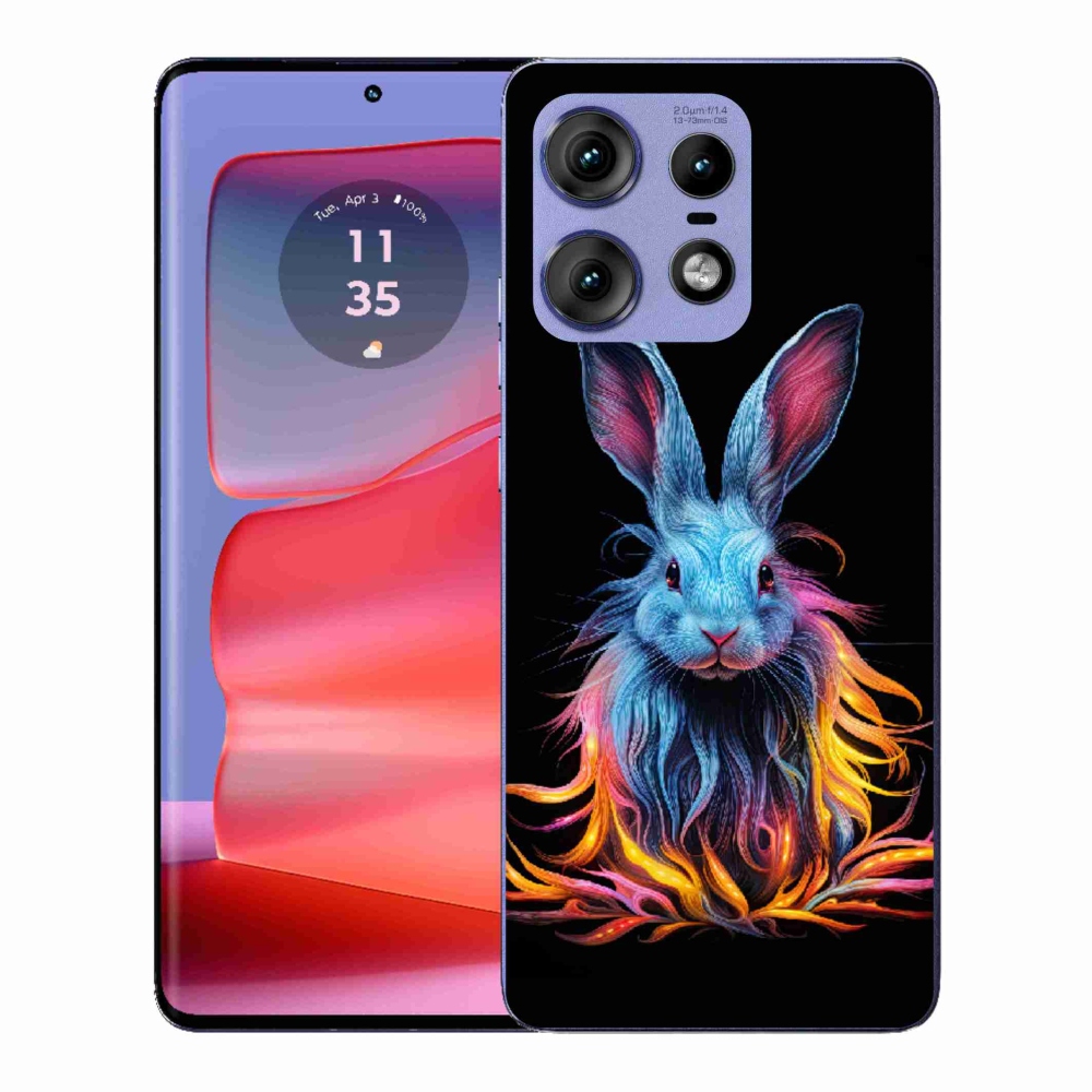 Gelový kryt mmCase na Motorola Edge 50 Pro - abstraktní zajíc
