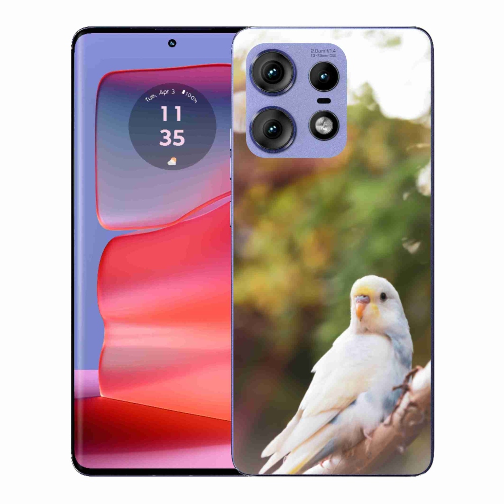 Gelový kryt mmCase na Motorola Edge 50 Pro - andulka bílá