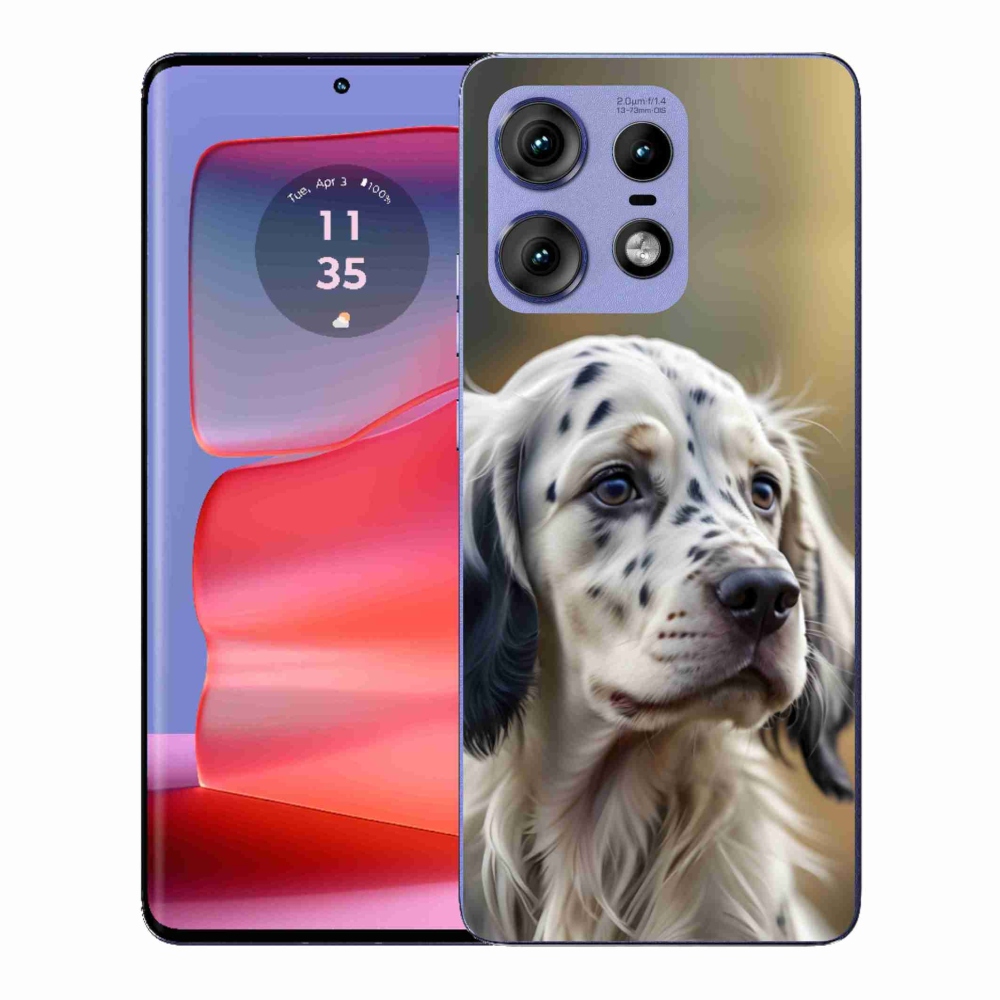 Gelový kryt mmCase na Motorola Edge 50 Pro - anglický setr