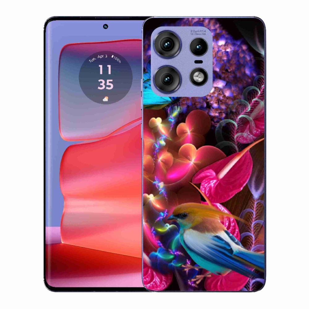 Gelový kryt mmCase na Motorola Edge 50 Pro - barevné květiny