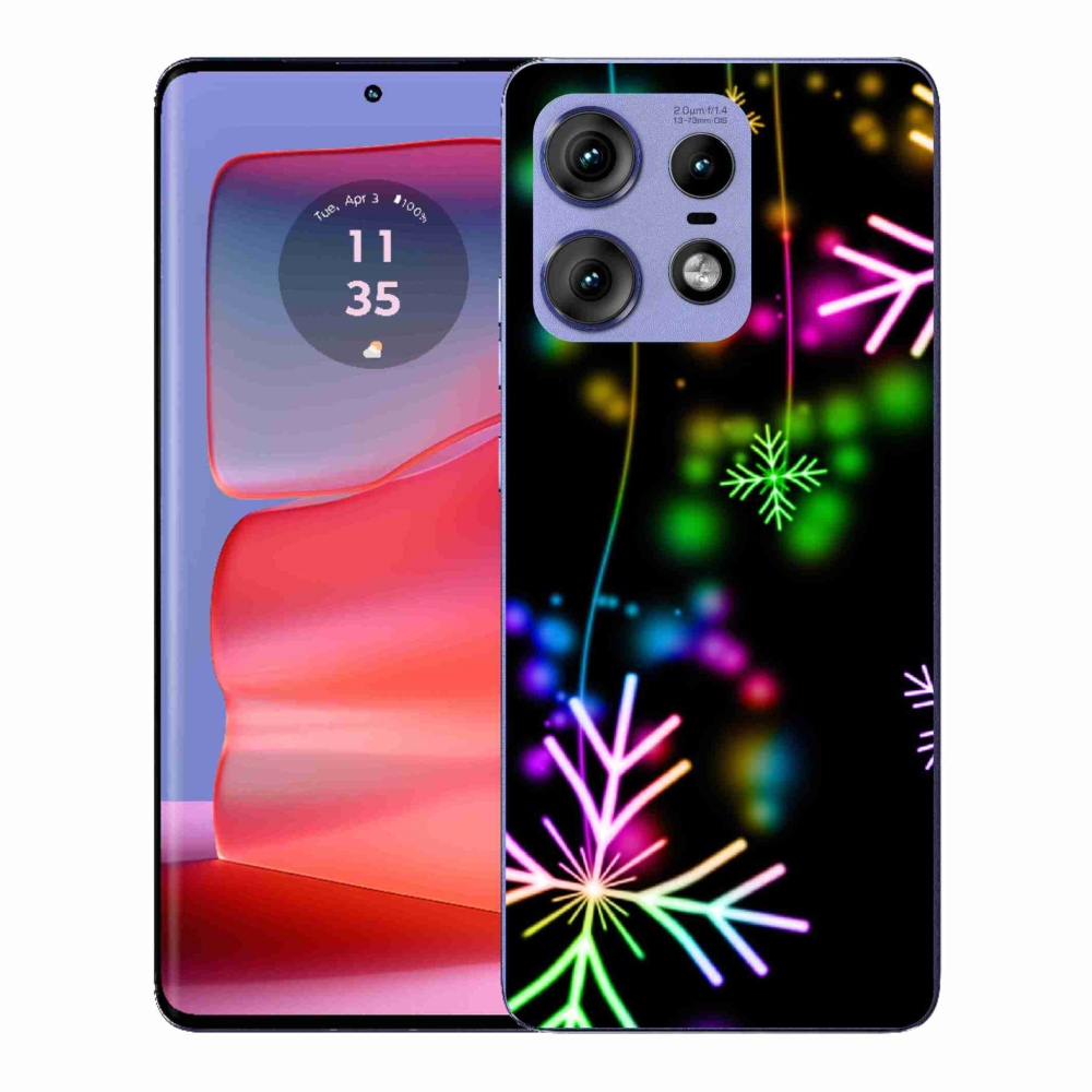 Gelový kryt mmCase na Motorola Edge 50 Pro - barevné vločky