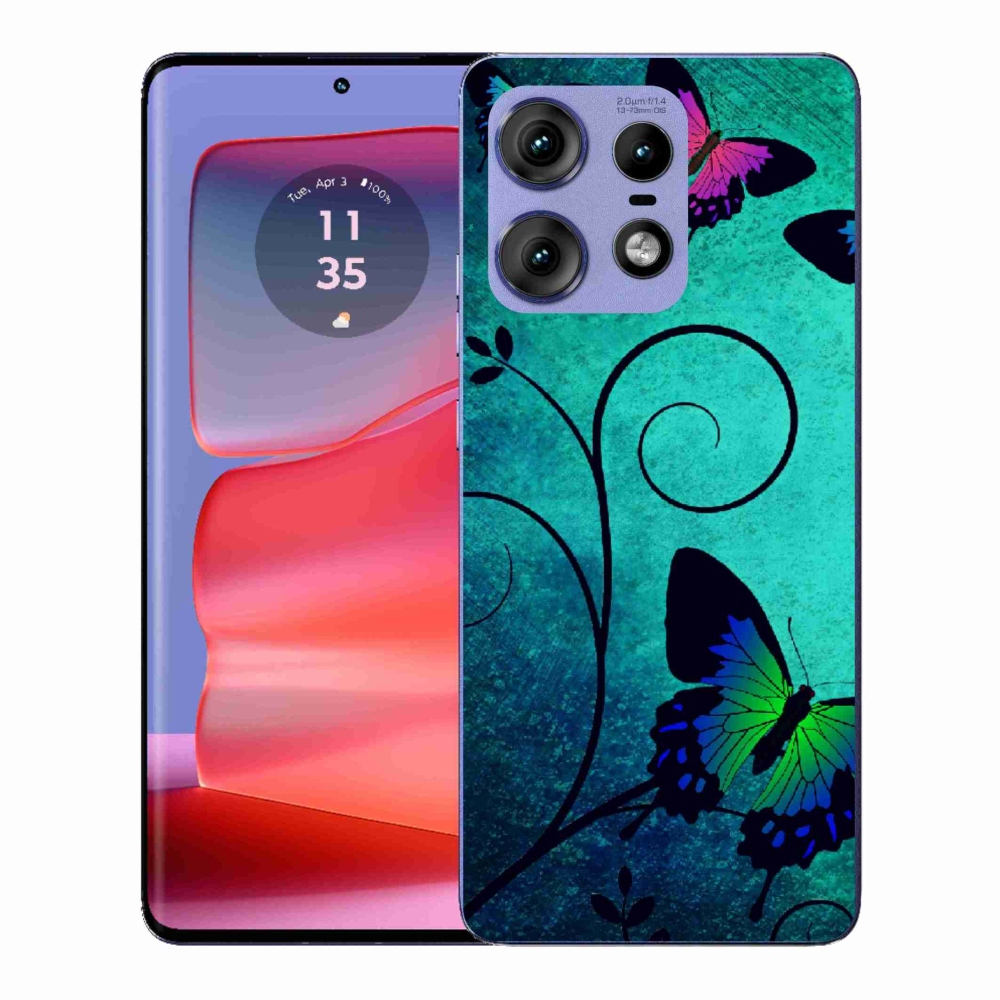 Gelový kryt mmCase na Motorola Edge 50 Pro - barevní motýli