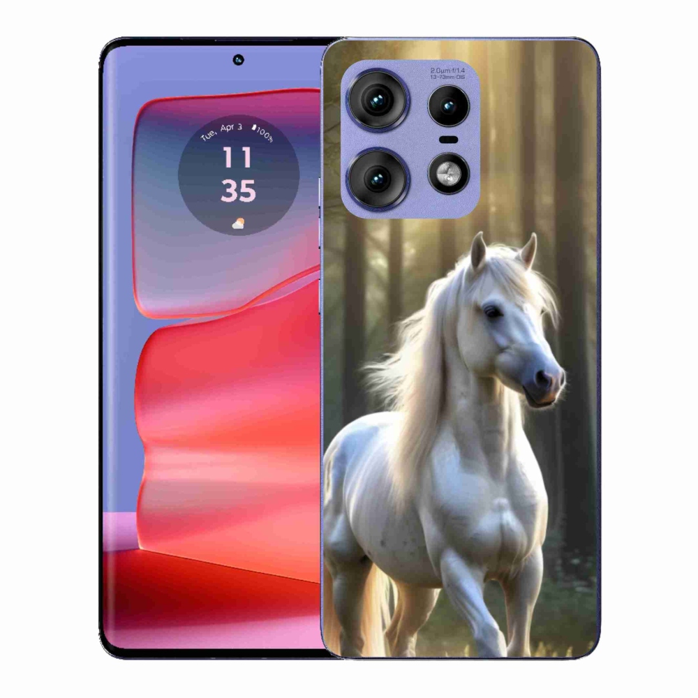 Gelový kryt mmCase na Motorola Edge 50 Pro - bílý kůň 3