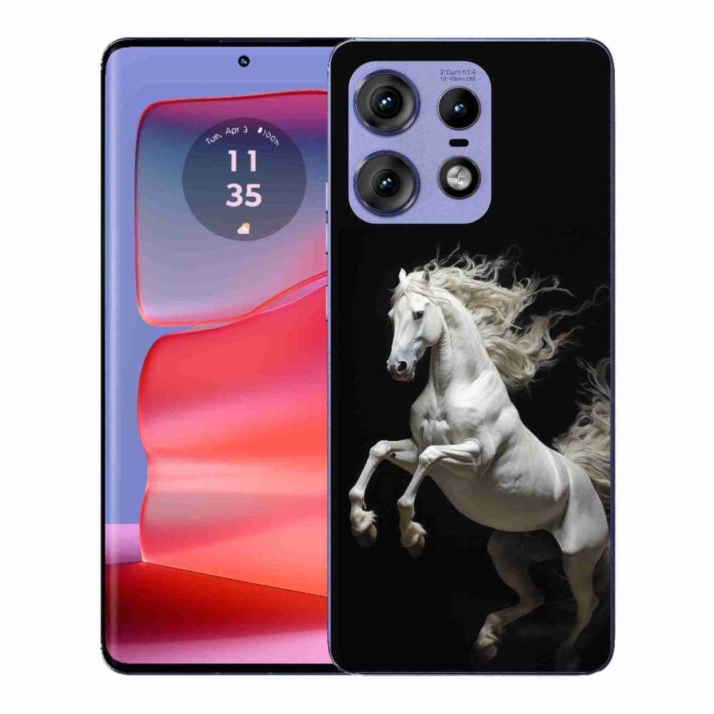 Gelový kryt mmCase na Motorola Edge 50 Pro - bílý kůň 4