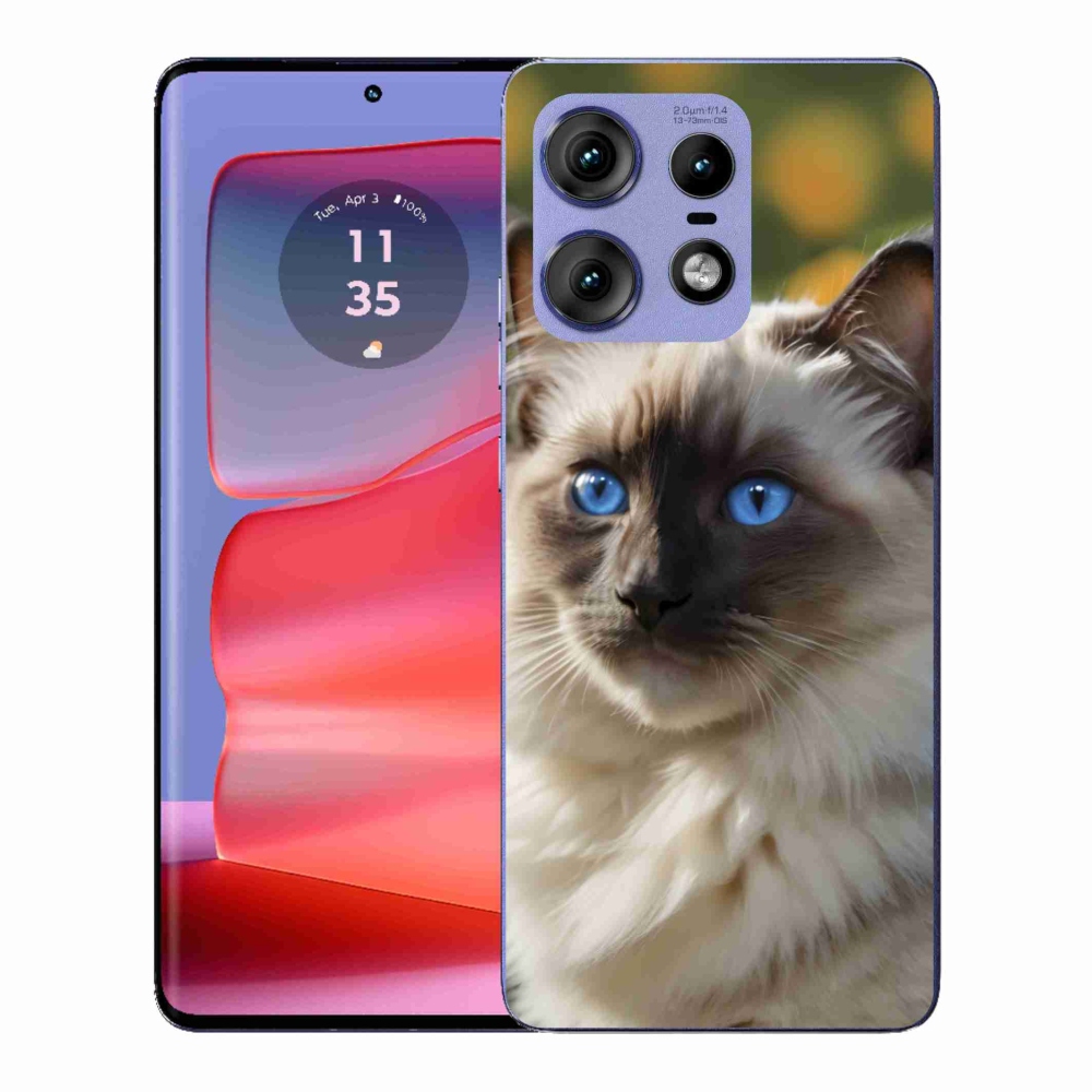 Gelový kryt mmCase na Motorola Edge 50 Pro - bílý ragdoll