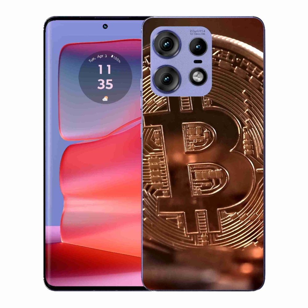 Gelový kryt mmCase na Motorola Edge 50 Pro - bitcoin