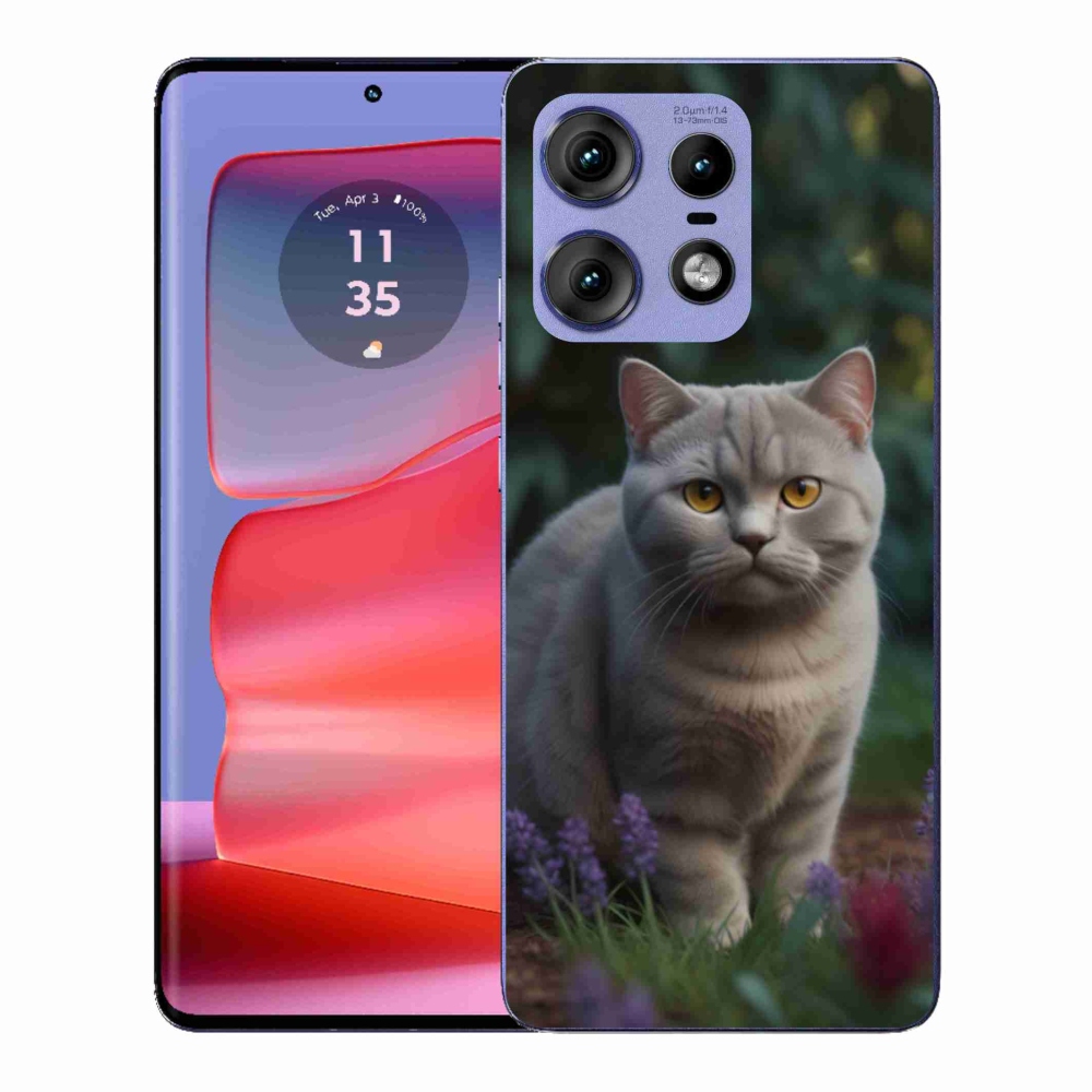 Gelový kryt mmCase na Motorola Edge 50 Pro - britská kočka