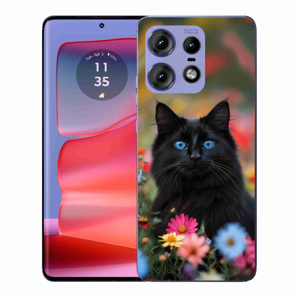 Gelový kryt mmCase na Motorola Edge 50 Pro - černé kotě 4