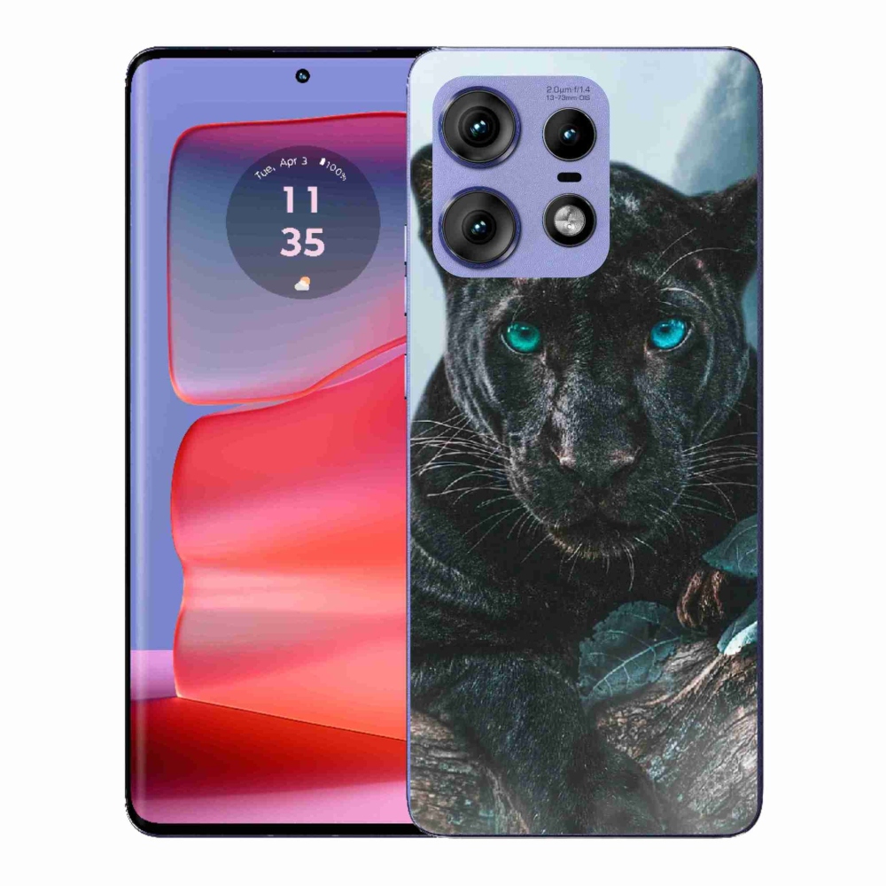 Gelový kryt mmCase na Motorola Edge 50 Pro - černý panter