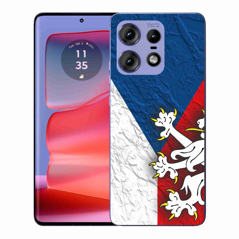 Gelový kryt mmCase na Motorola Edge 50 Pro - česká vlajka 1