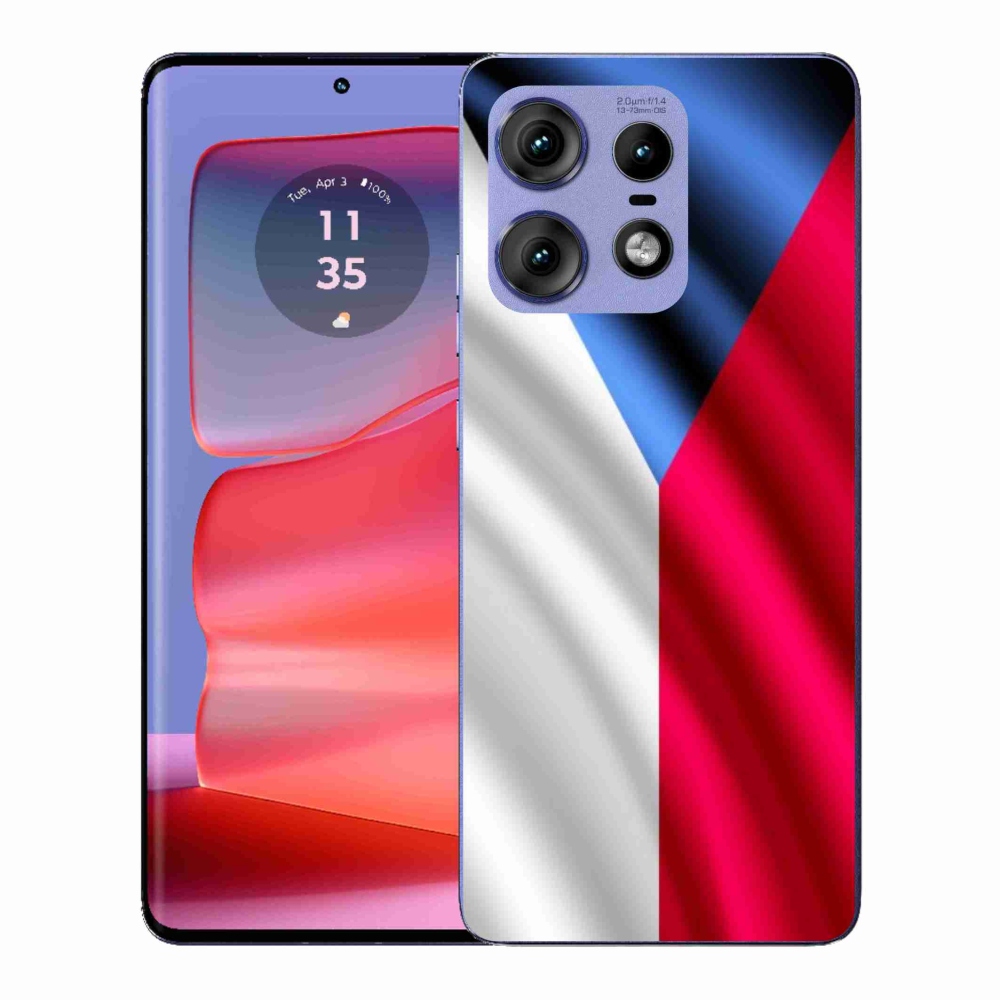 Gelový kryt mmCase na Motorola Edge 50 Pro - česká vlajka