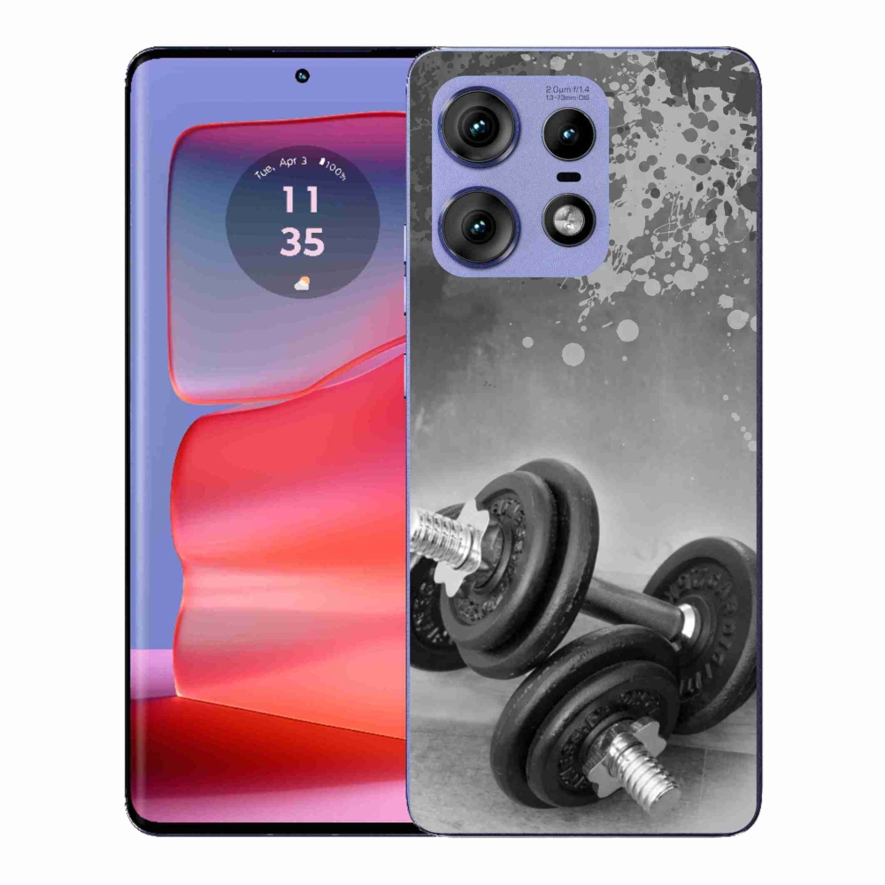 Gelový kryt mmCase na Motorola Edge 50 Pro - činky 1