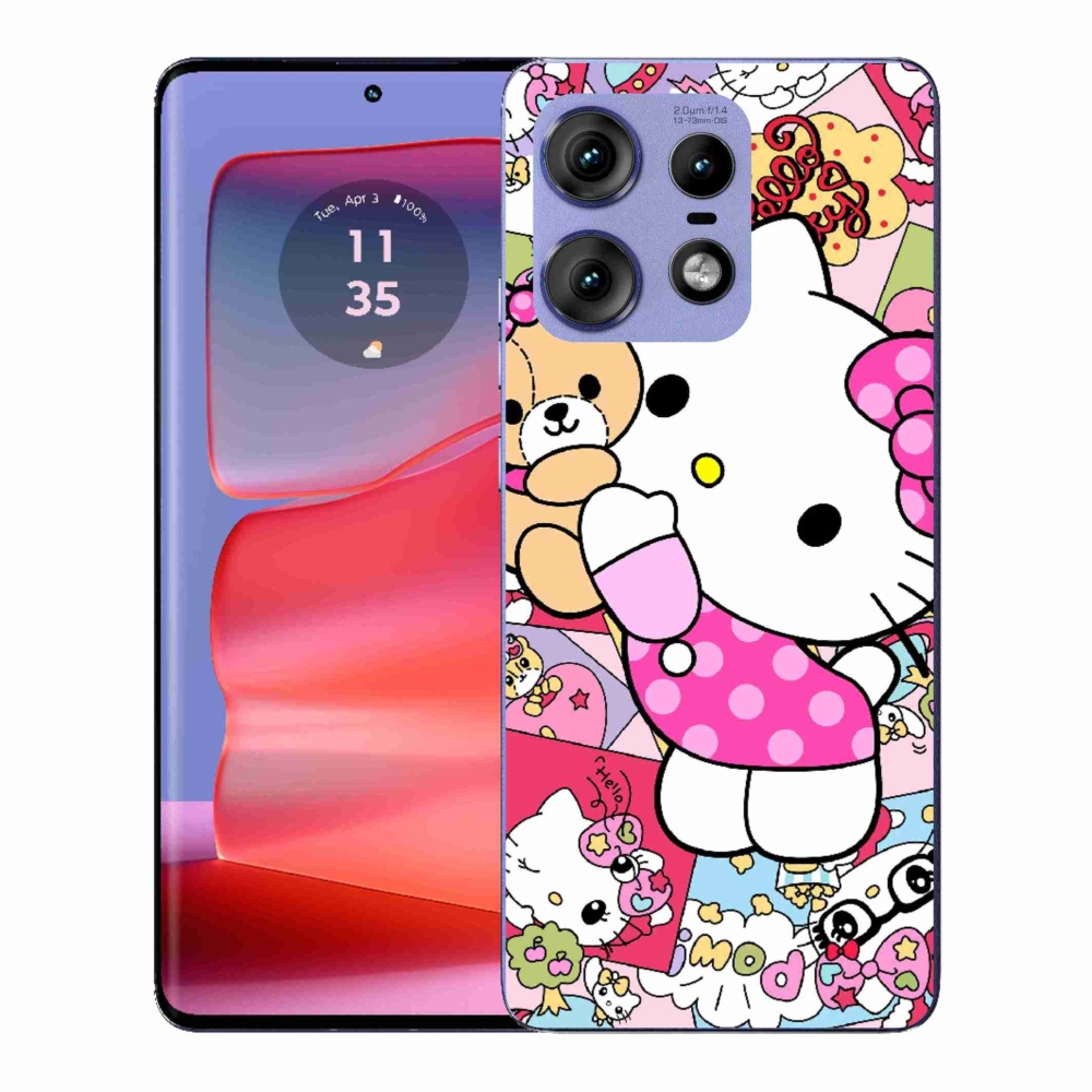 Gelový kryt mmCase na Motorola Edge 50 Pro - cute kitty