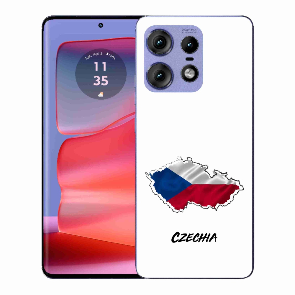 Gelový kryt mmCase na Motorola Edge 50 Pro - Czechia bílé pozadí