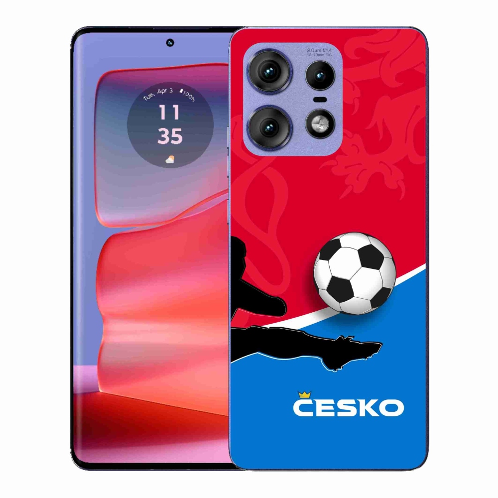 Gelový kryt mmCase na Motorola Edge 50 Pro - fotbal Česko 2
