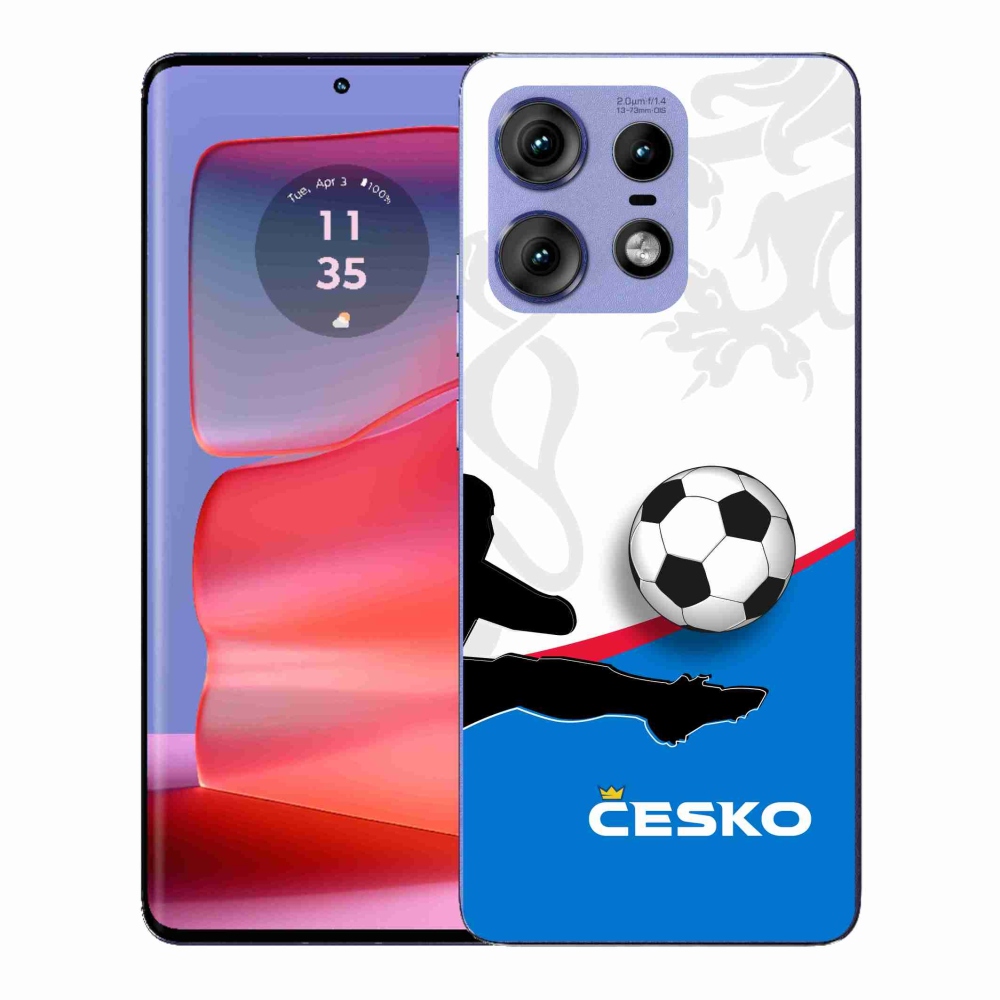 Gelový kryt mmCase na Motorola Edge 50 Pro - fotbal Česko 3