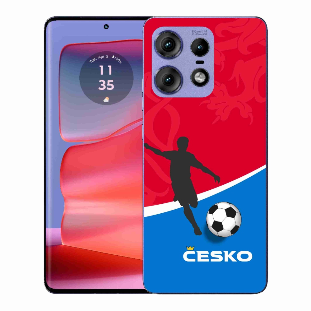 Gelový kryt mmCase na Motorola Edge 50 Pro - fotbal Česko