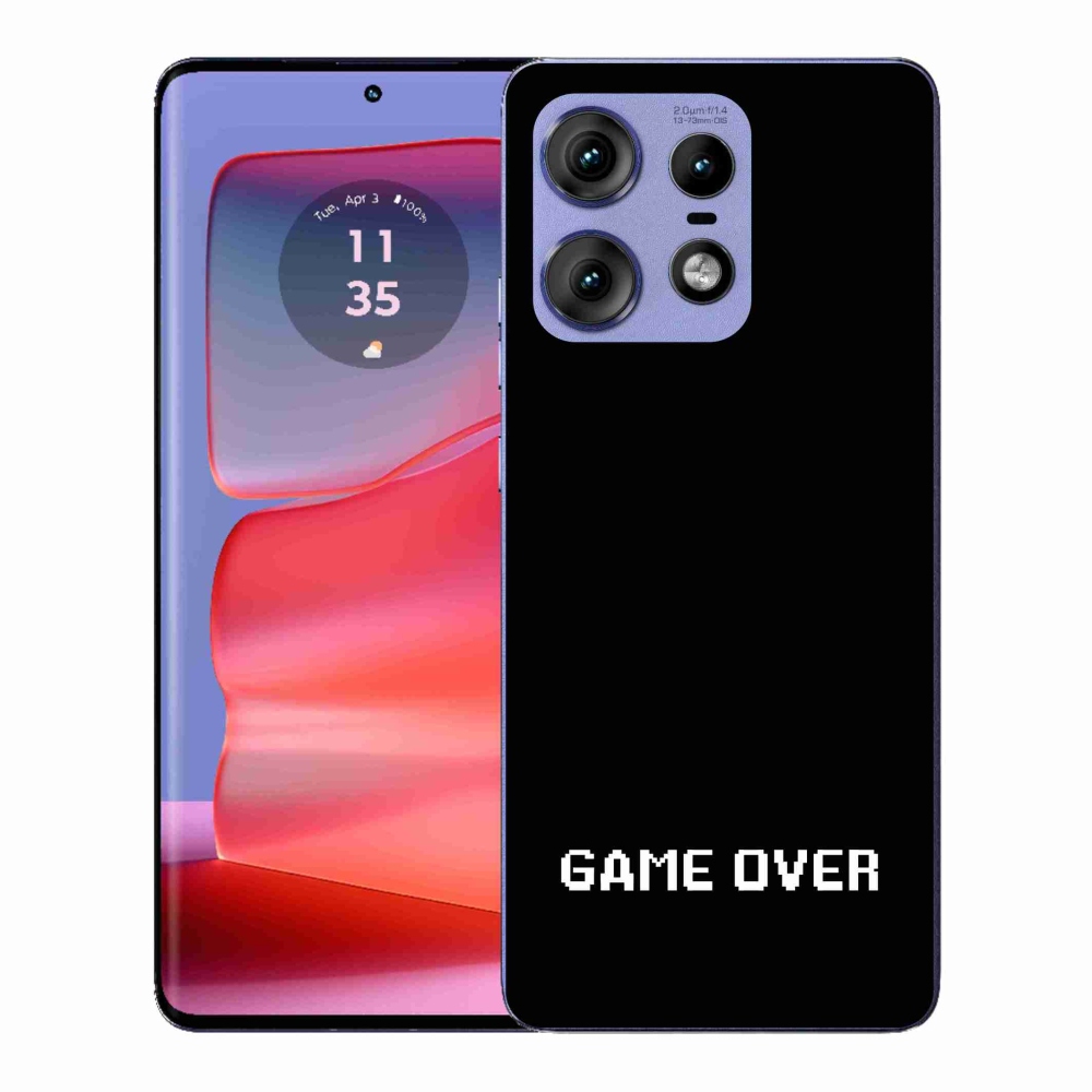 Gelový kryt mmCase na Motorola Edge 50 Pro - game over černé pozadí