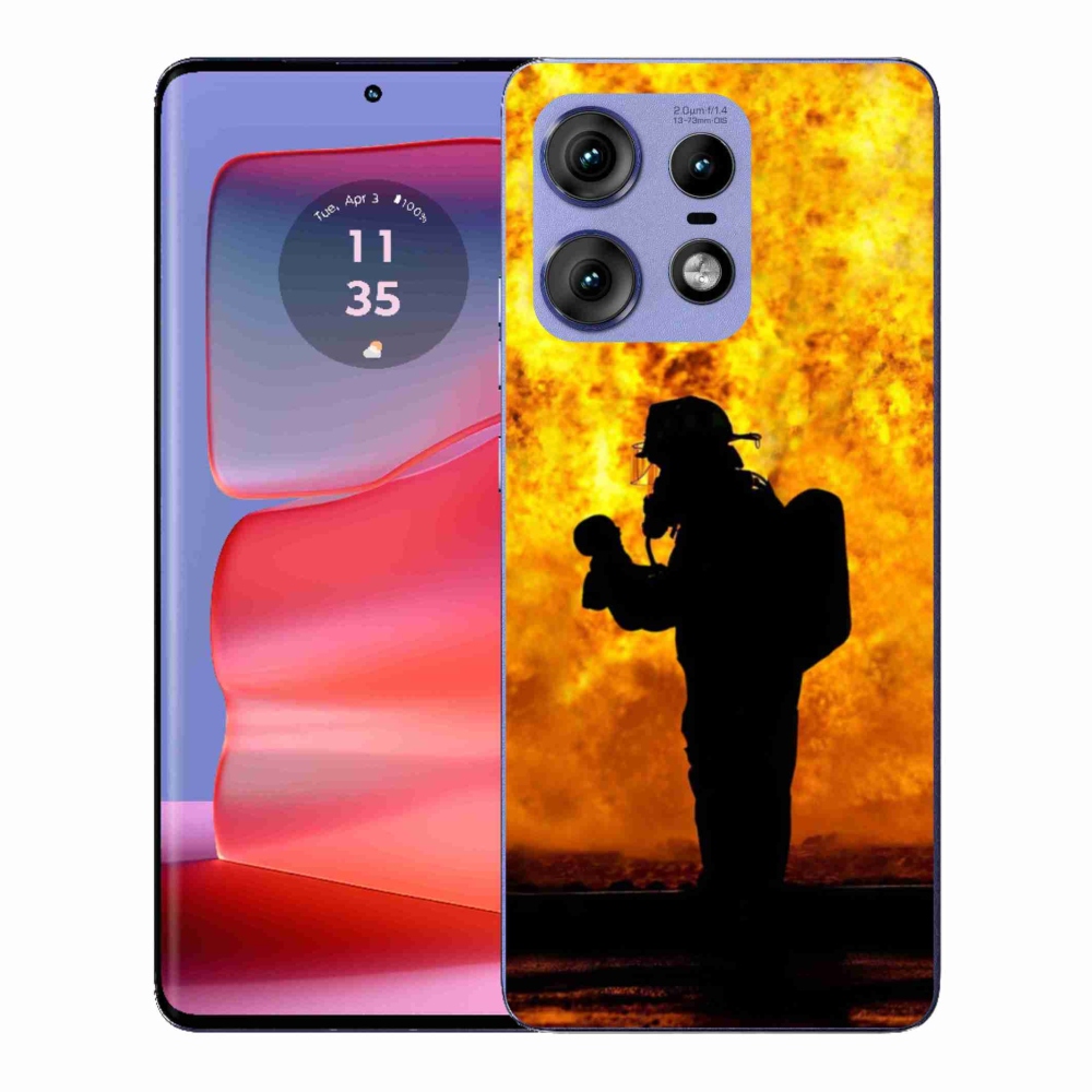Gelový kryt mmCase na Motorola Edge 50 Pro - hasič