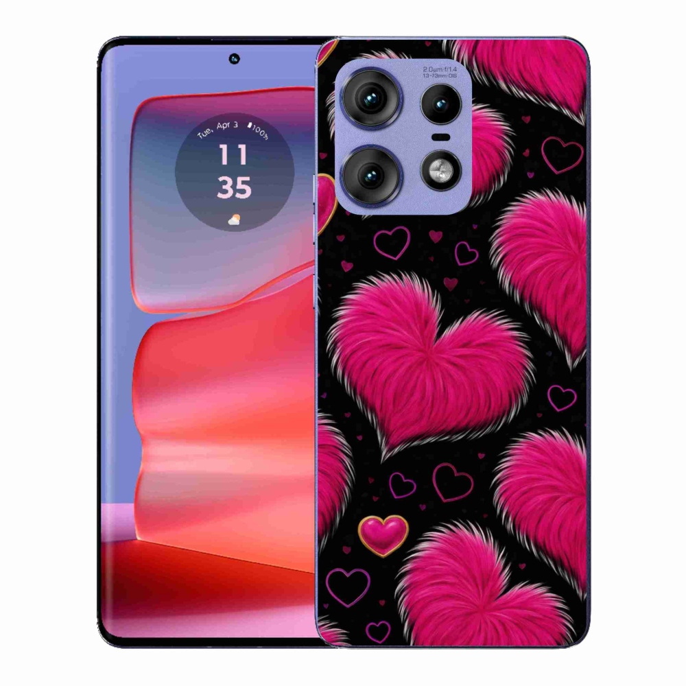 Gelový kryt mmCase na Motorola Edge 50 Pro - hebká srdce