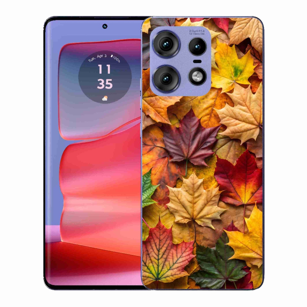 Gelový kryt mmCase na Motorola Edge 50 Pro - javorové listy 2