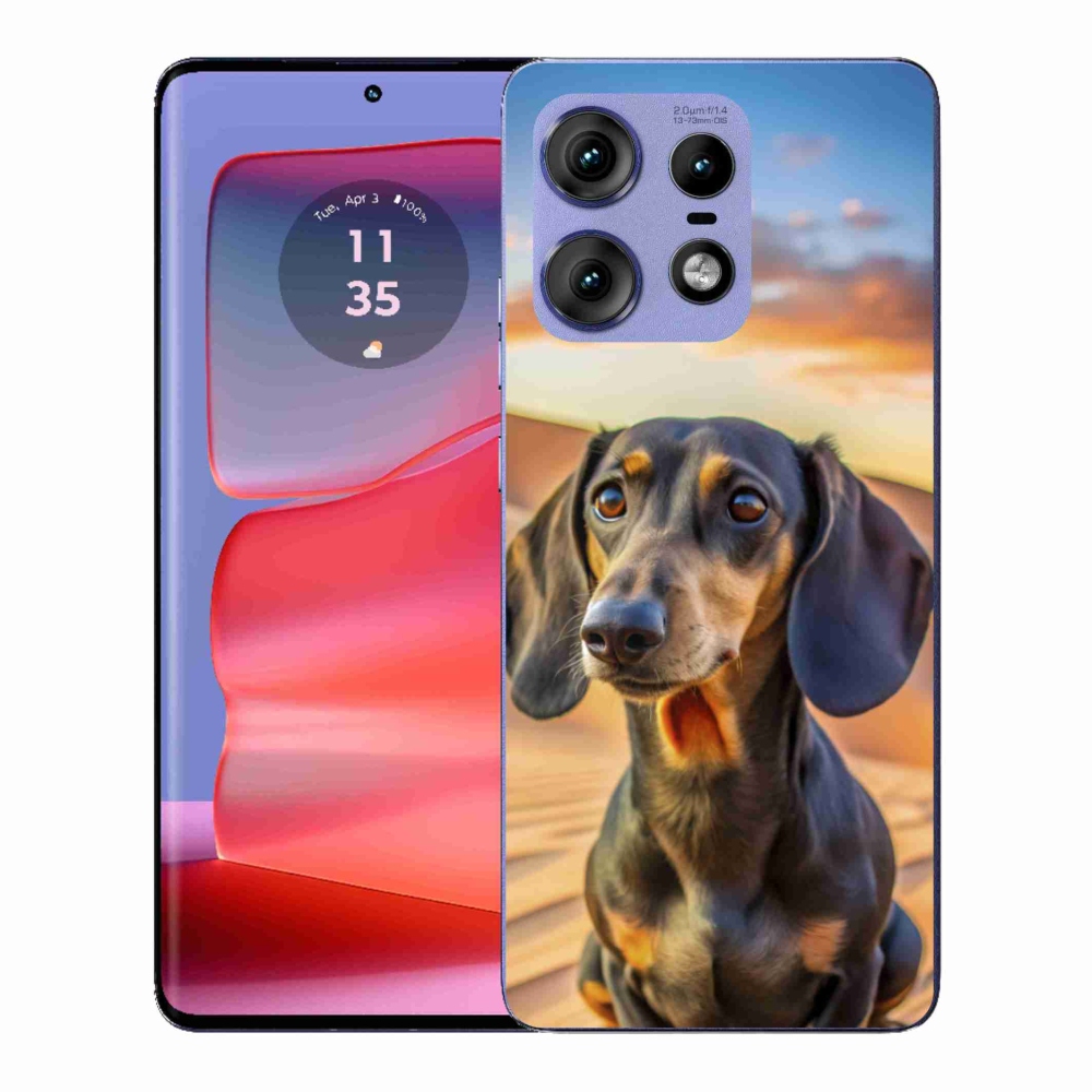 Gelový kryt mmCase na Motorola Edge 50 Pro - jezevčík 3 