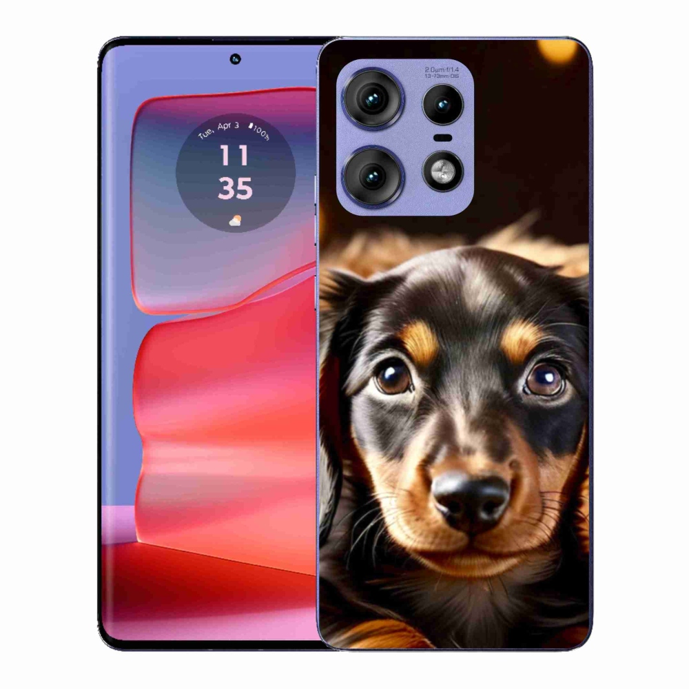 Gelový kryt mmCase na Motorola Edge 50 Pro - jezevčík