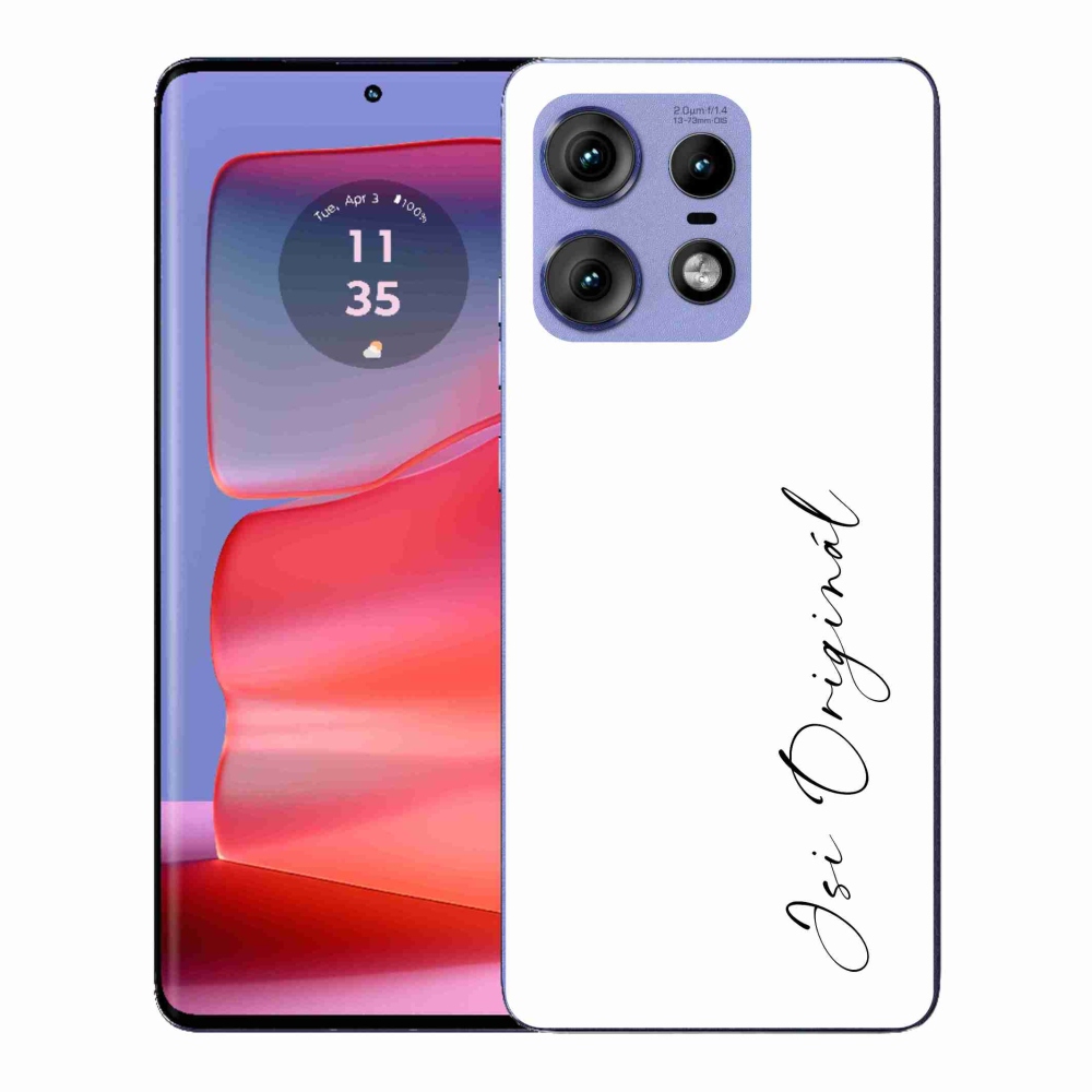 Gelový kryt mmCase na Motorola Edge 50 Pro - jsi originál bílé pozadí