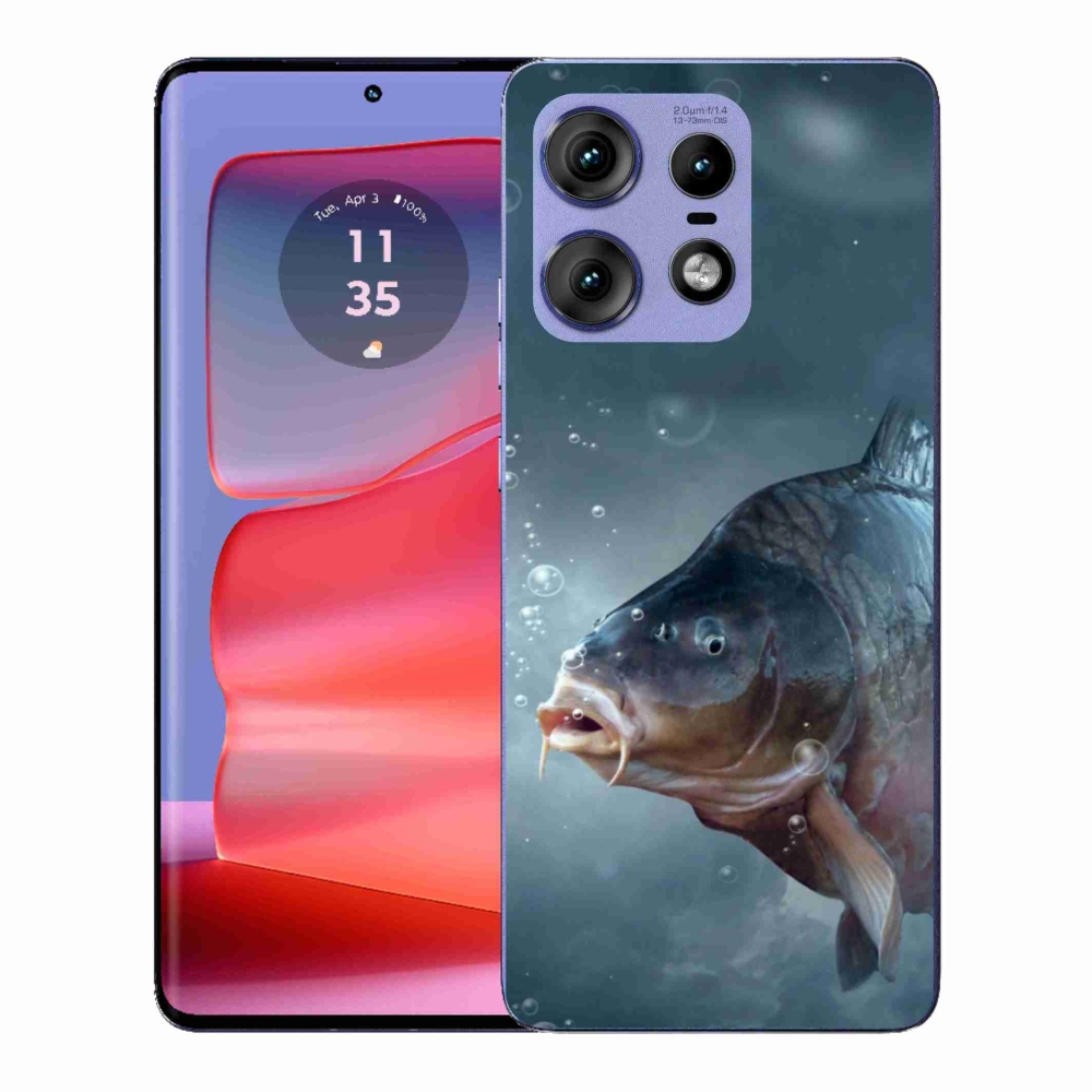 Gelový kryt mmCase na Motorola Edge 50 Pro - kapr a bublinky