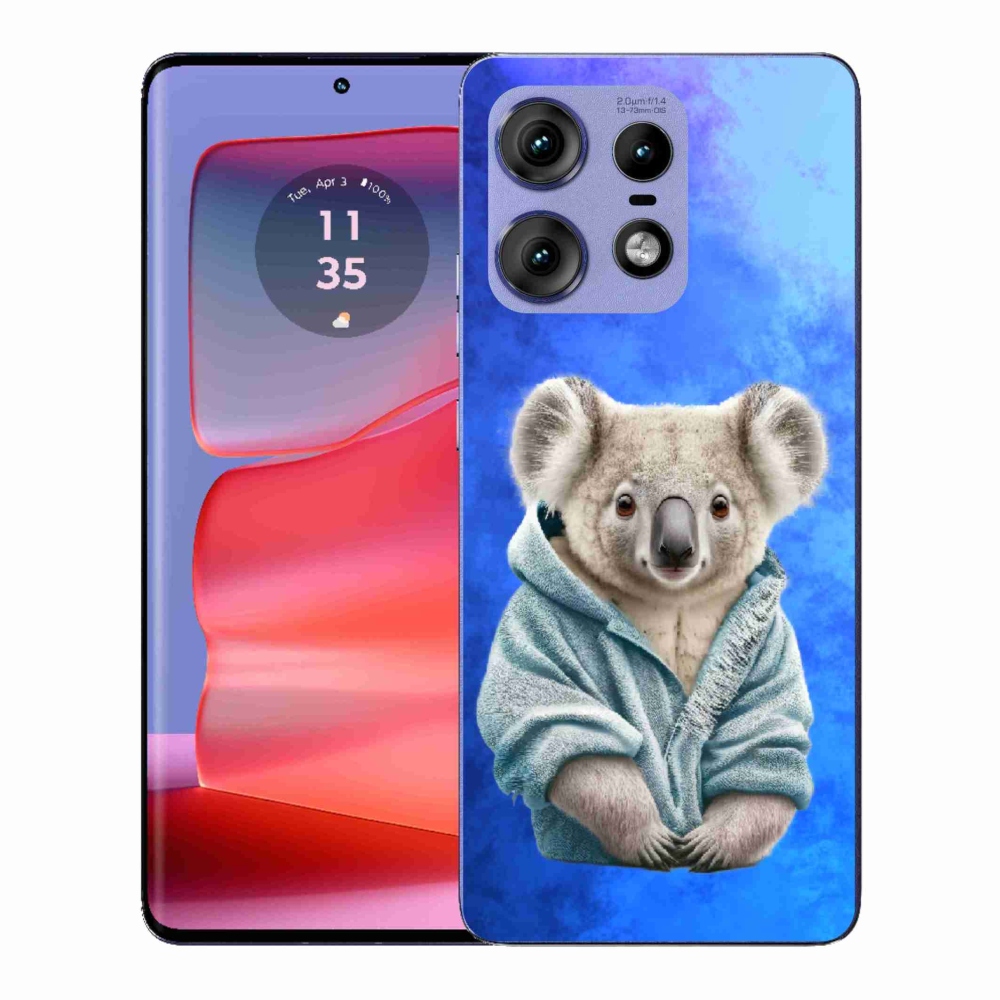 Gelový kryt mmCase na Motorola Edge 50 Pro - koala ve svetru
