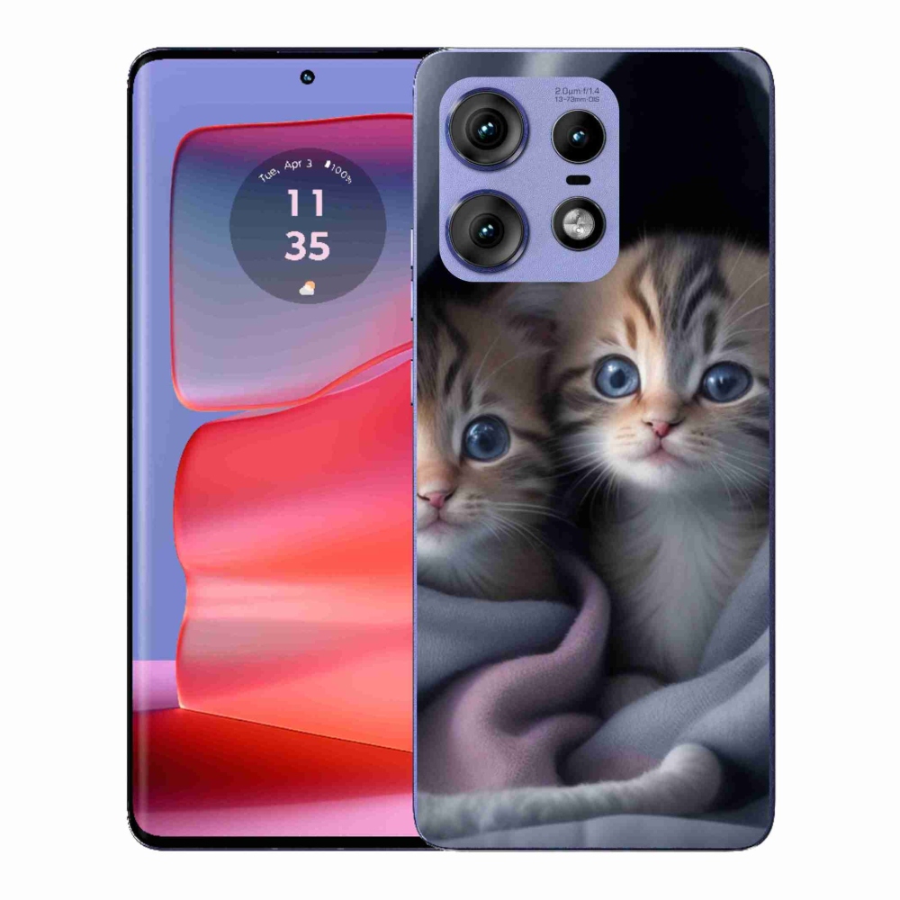 Gelový kryt mmCase na Motorola Edge 50 Pro - kočičí duo 2