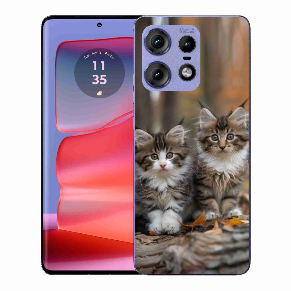 Gelový kryt mmCase na Motorola Edge 50 Pro - kočičí duo 3