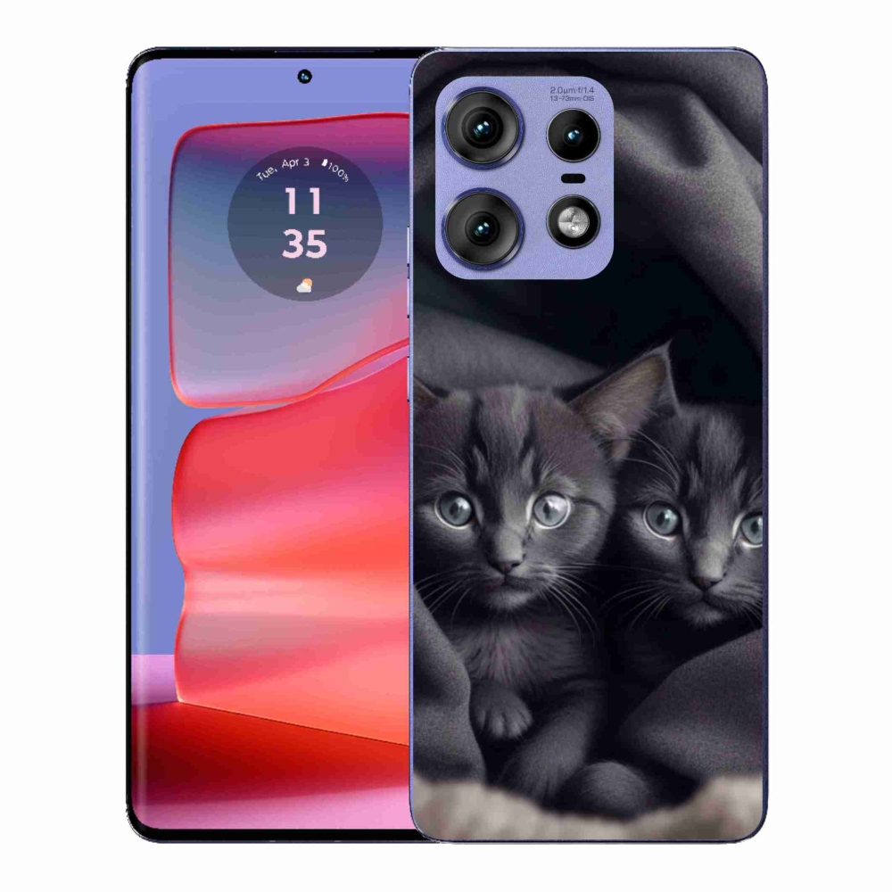Gelový kryt mmCase na Motorola Edge 50 Pro - kočičí duo