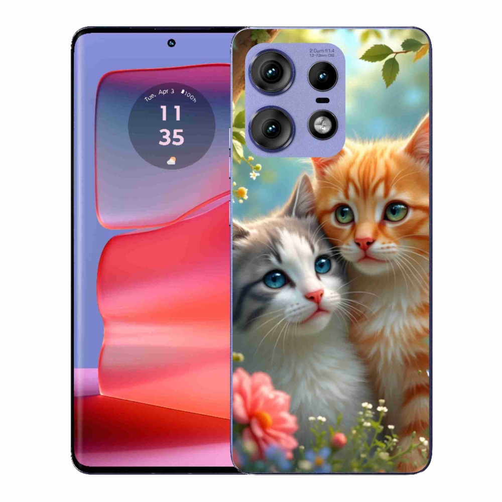 Gelový kryt mmCase na Motorola Edge 50 Pro - kočičí láska 2