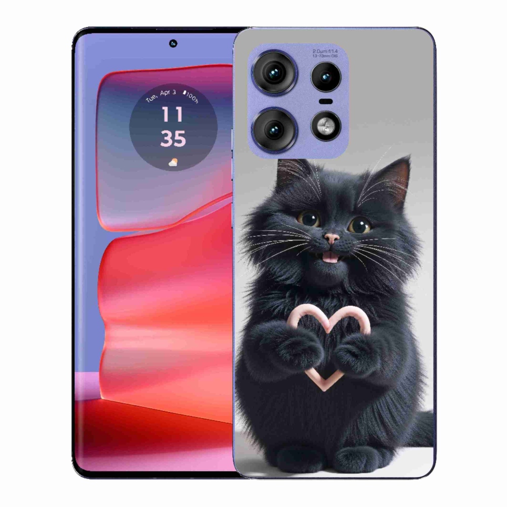 Gelový kryt mmCase na Motorola Edge 50 Pro - kočičí láska 3