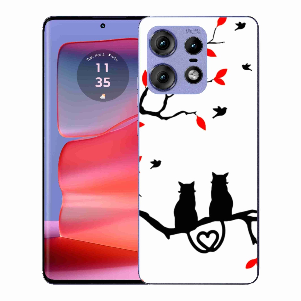 Gelový kryt mmCase na Motorola Edge 50 Pro - kočičí láska