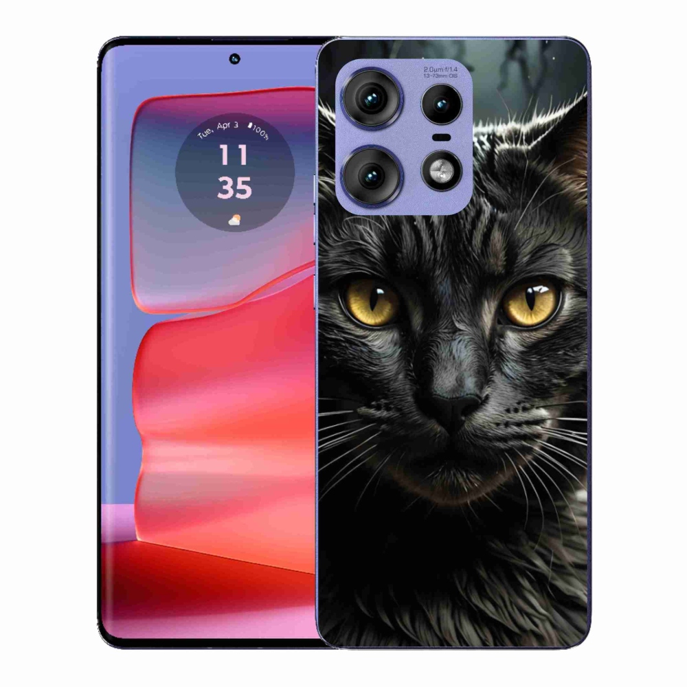 Gelový kryt mmCase na Motorola Edge 50 Pro - kočičí pohled 3