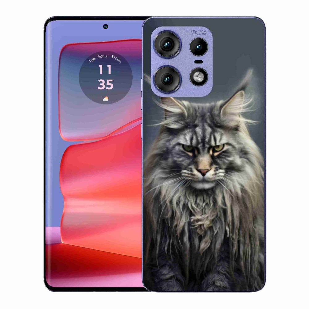 Gelový kryt mmCase na Motorola Edge 50 Pro - kočíčí pohled 4