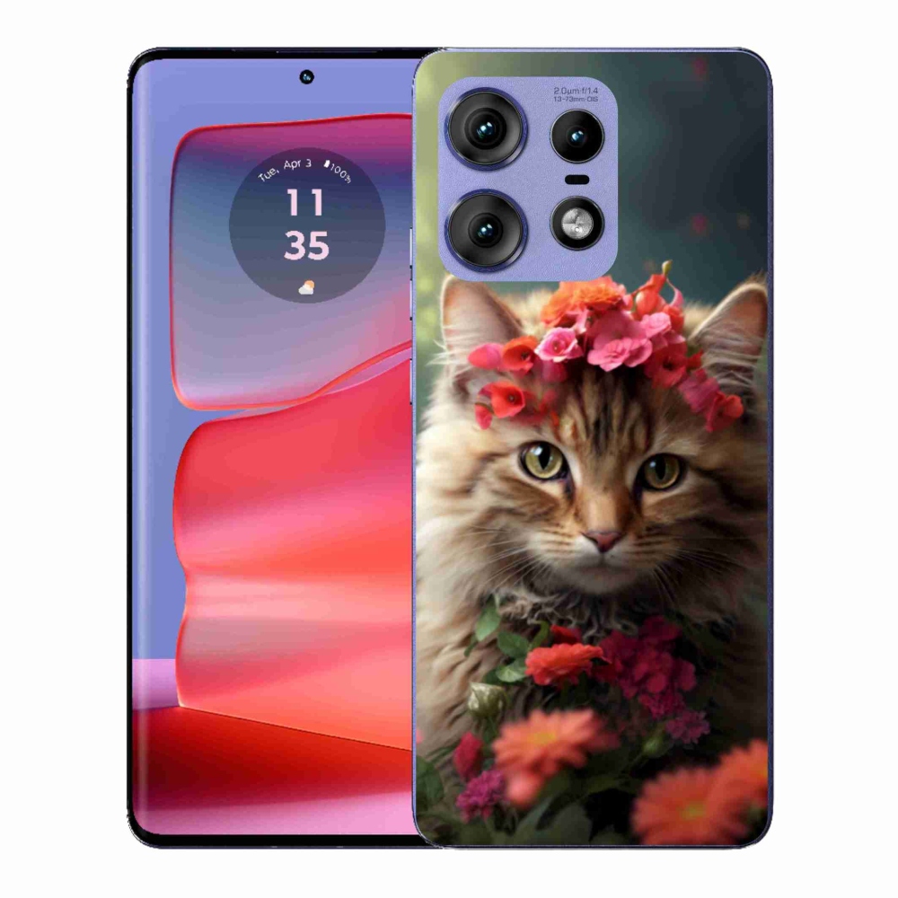 Gelový kryt mmCase na Motorola Edge 50 Pro - kočíčí princezna