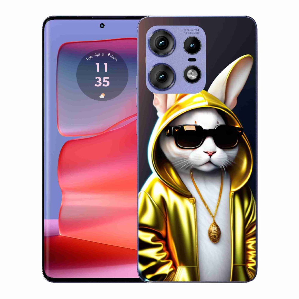 Gelový kryt mmCase na Motorola Edge 50 Pro - kočka boss