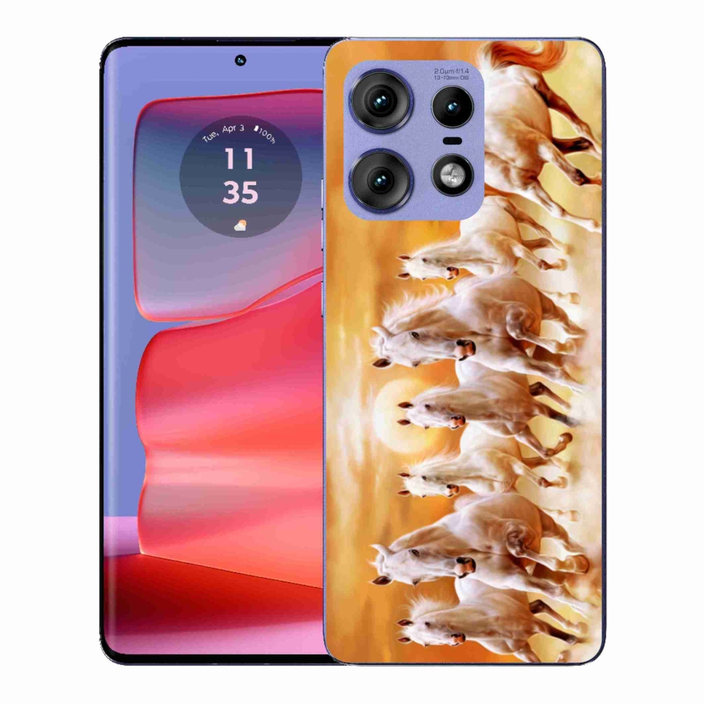 Gelový kryt mmCase na Motorola Edge 50 Pro - koně 2