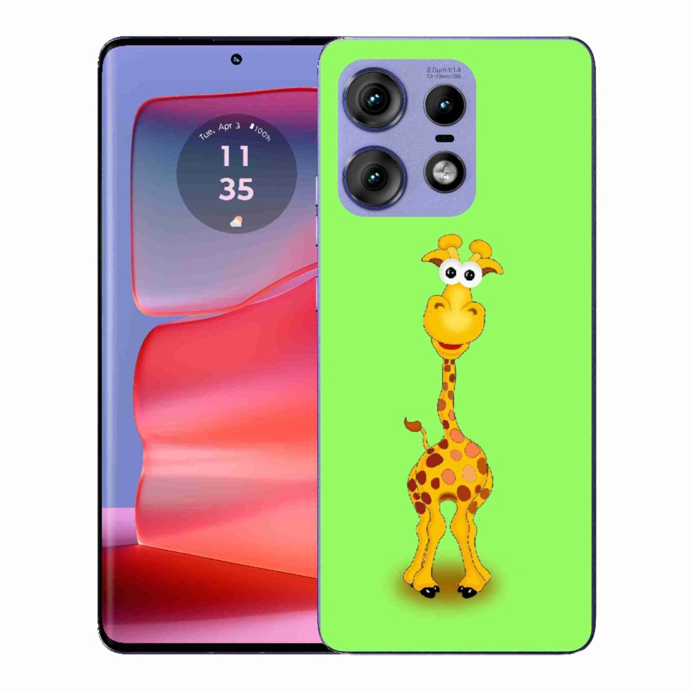 Gelový kryt mmCase na Motorola Edge 50 Pro - kreslená žirafa