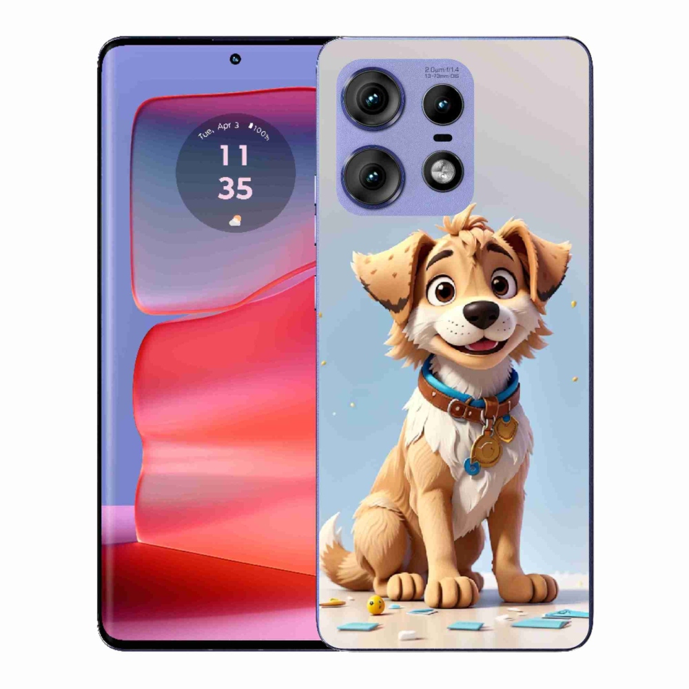 Gelový kryt mmCase na Motorola Edge 50 Pro - kreslené štěně