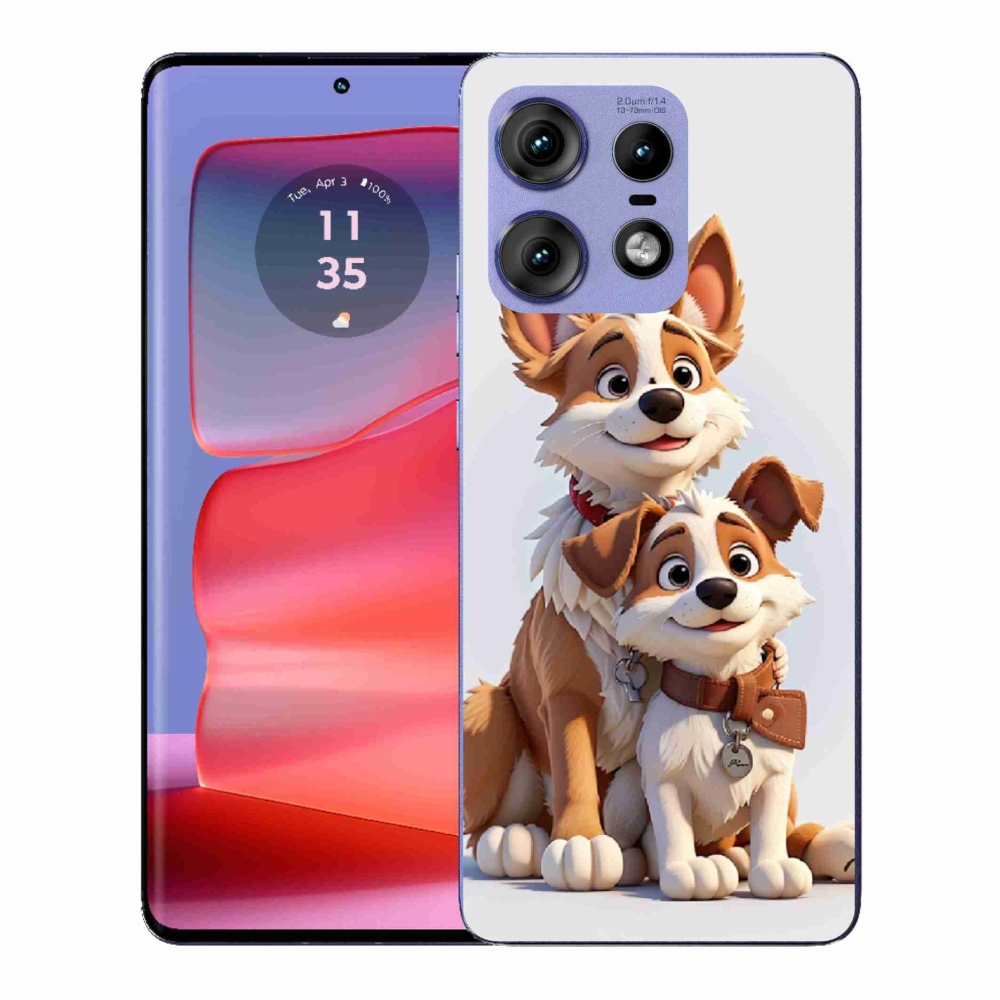Gelový kryt mmCase na Motorola Edge 50 Pro - kreslení psi