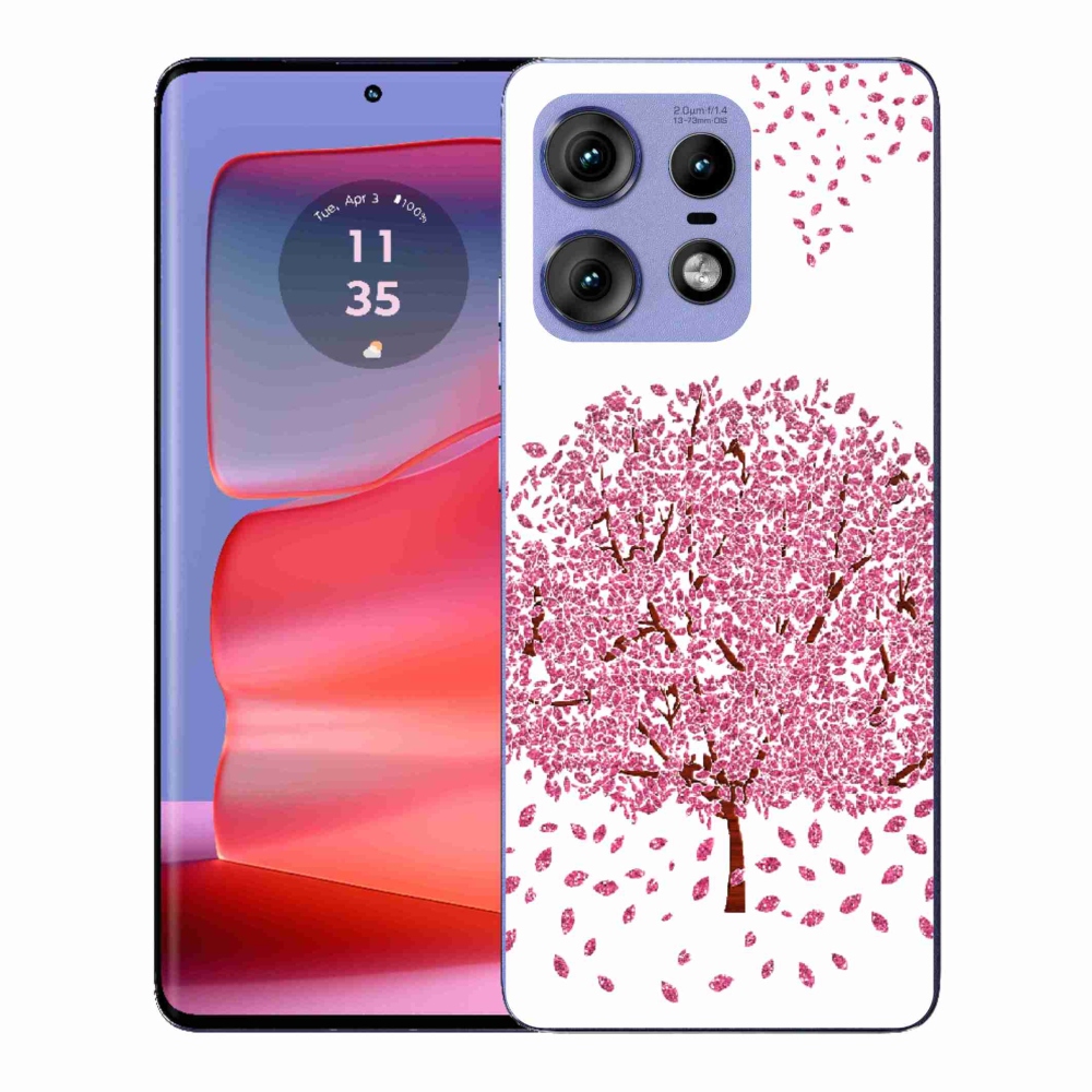 Gelový kryt mmCase na Motorola Edge 50 Pro - kreslený strom s listy