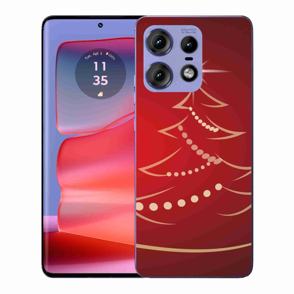 Gelový kryt mmCase na Motorola Edge 50 Pro - kreslený vánoční stromek
