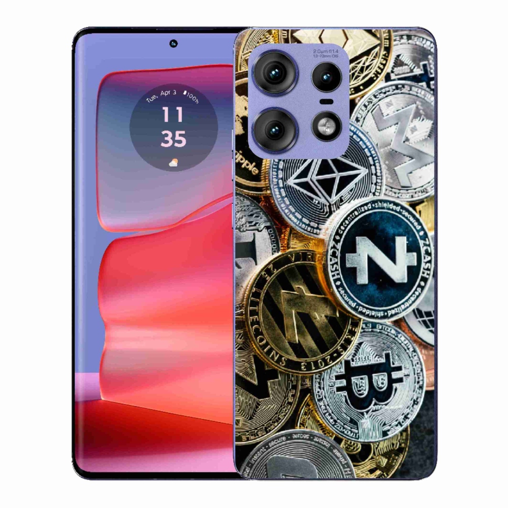 Gelový kryt mmCase na Motorola Edge 50 Pro - kryptoměny