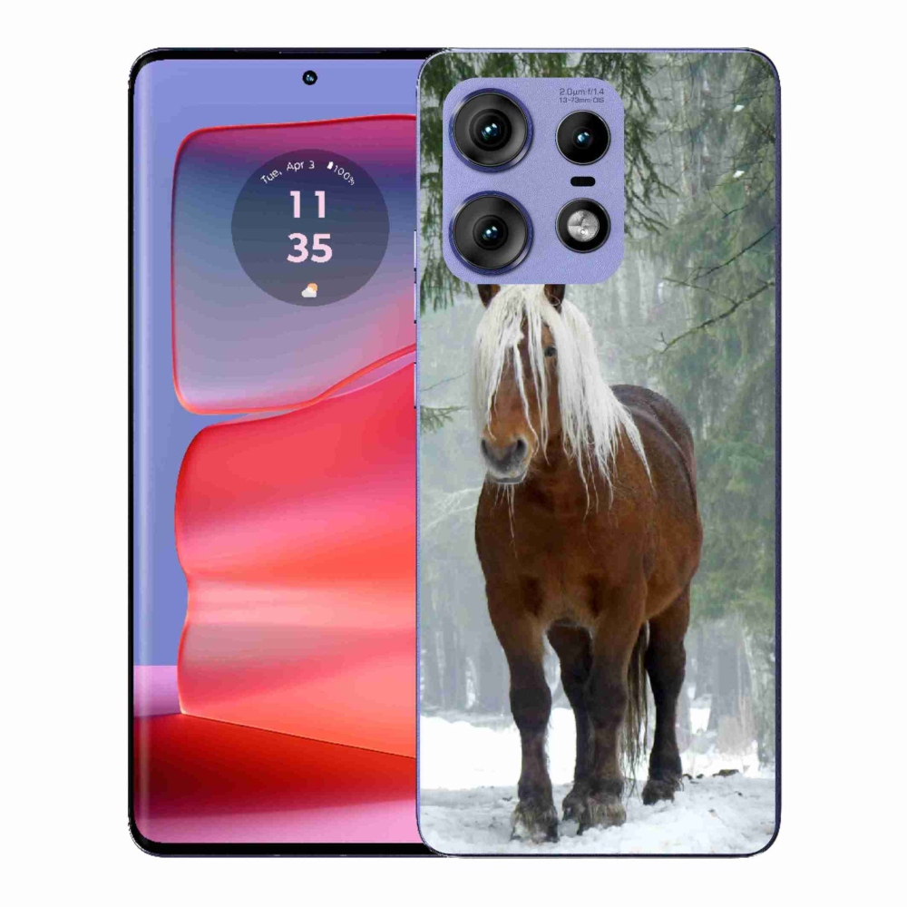 Gelový kryt mmCase na Motorola Edge 50 Pro - kůň v lese
