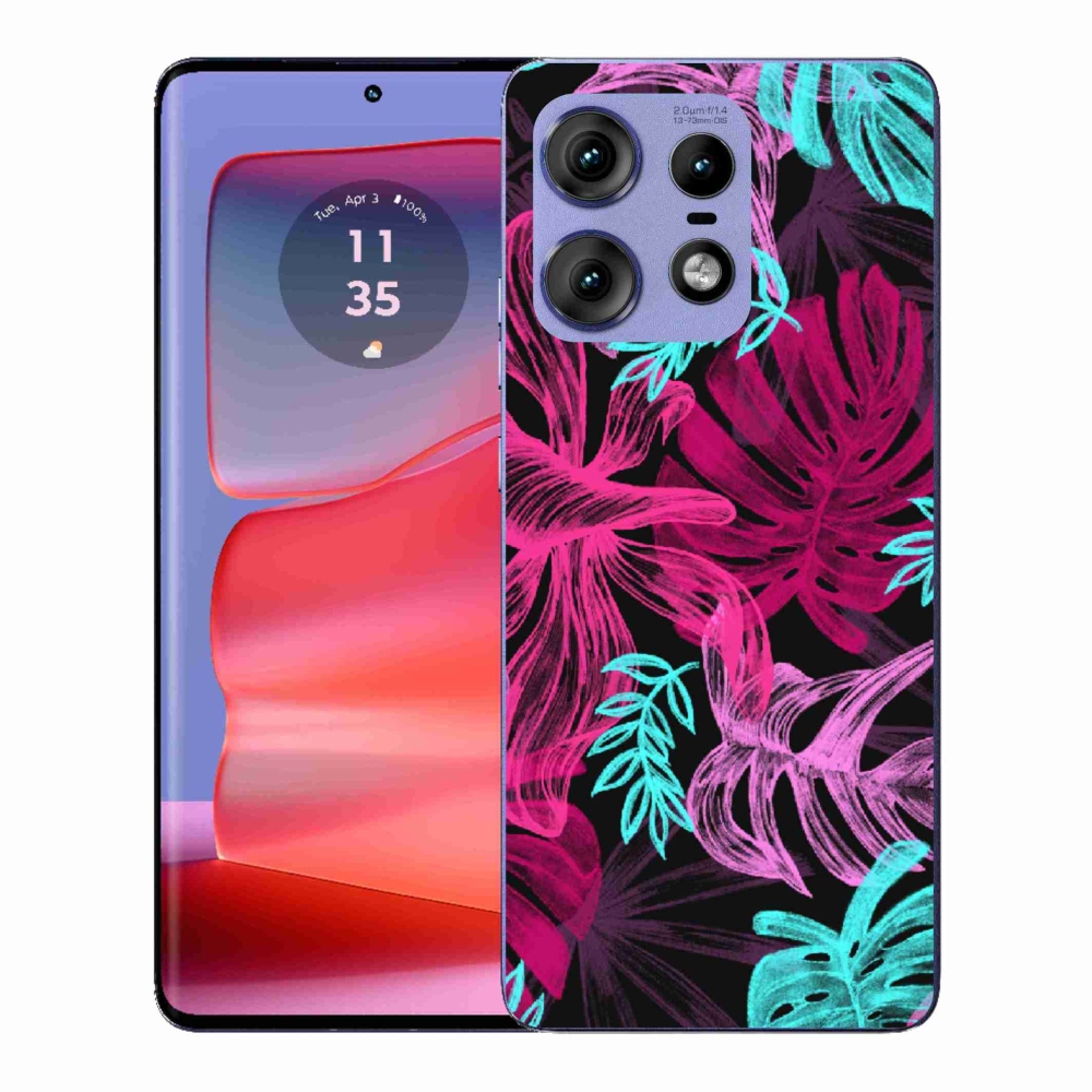 Gelový kryt mmCase na Motorola Edge 50 Pro - květiny 1