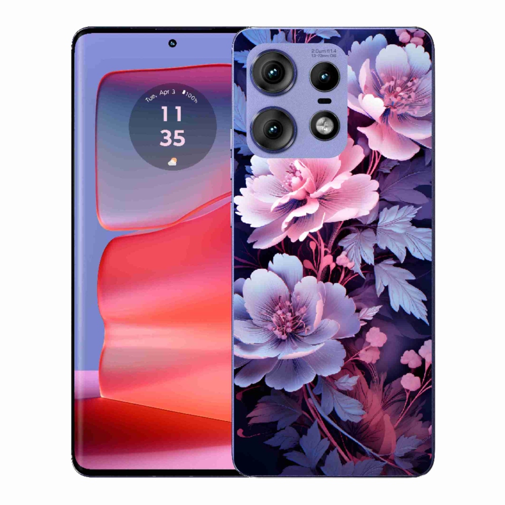 Gelový kryt mmCase na Motorola Edge 50 Pro - květiny 11